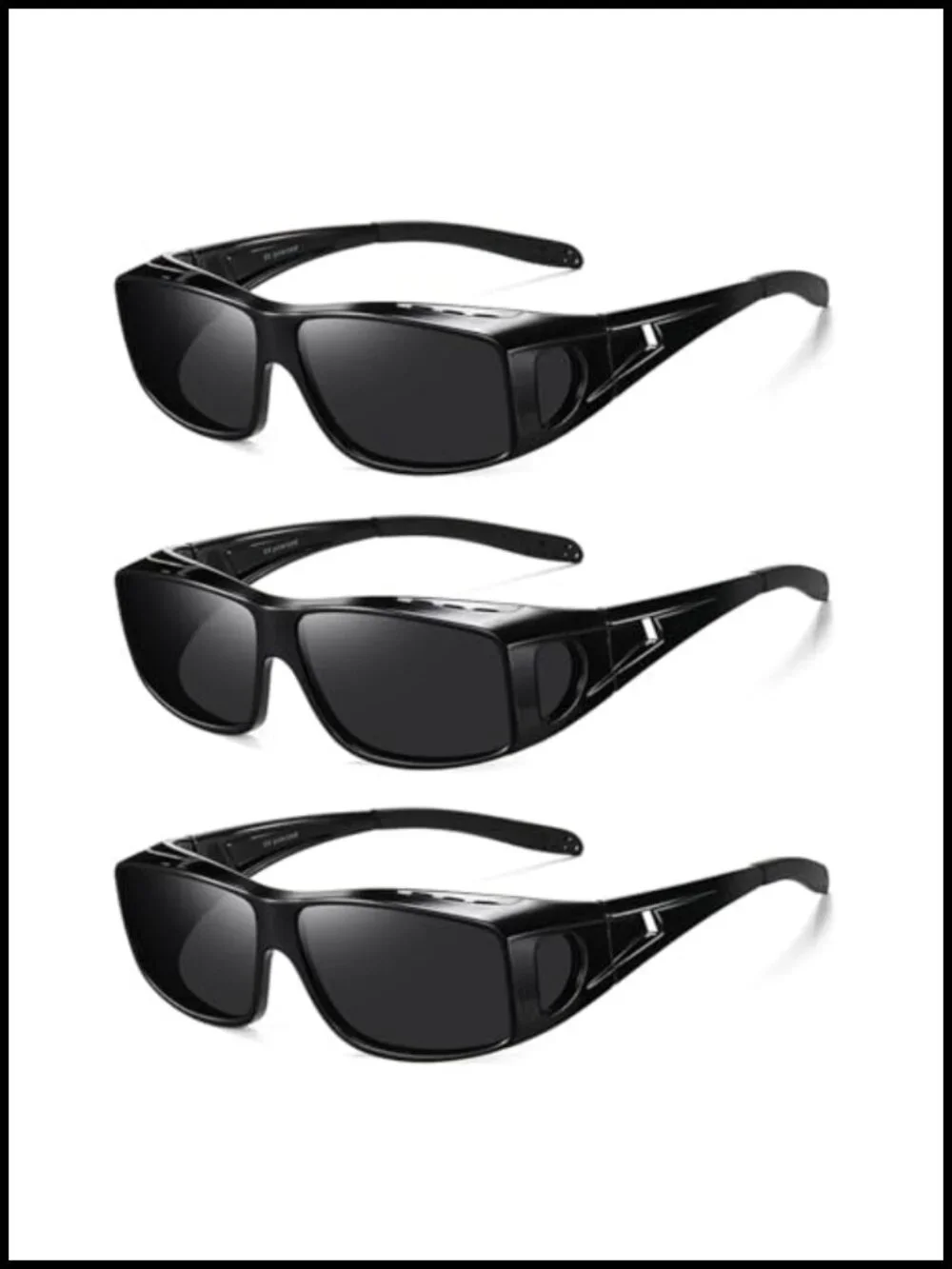 HD Polarized UV400 Protection Sunglasses Fit Over Glasses Wrap-Around
